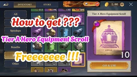 How to get Tier A Hero Equipment Scroll Freeeeeee | Stormshot