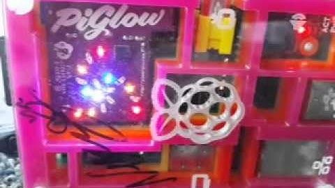 Raspberry Pi with PiGlow running clock.py