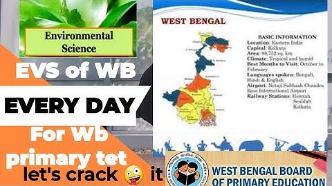 Wb primary tet 2022 ll Evs of West Bengal ll Best notes 📝 ll Geography, facts lloverview