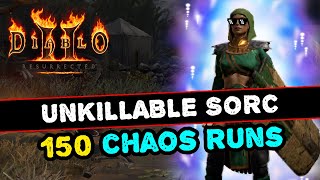 3 very rare unique items in 150 chaos runs ? IMMORTAL SORC, Insane LUCK !  Diablo 2 resurrected