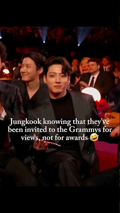 Jungkook knowing that they've been invited to the Grammys for views, not for awards🤣 #bts #funny
