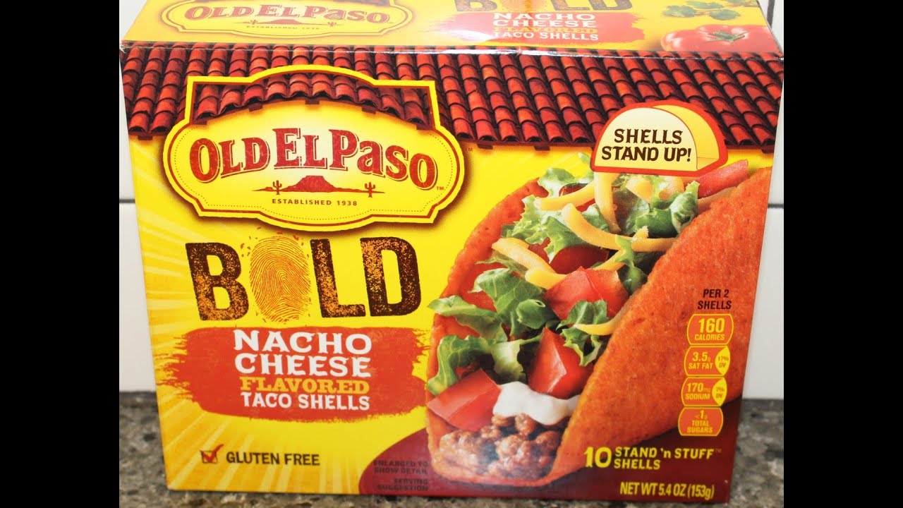 Old El Paso Taco Dinner Kit, with Nacho Cheese Flavored Taco Shells, Bold