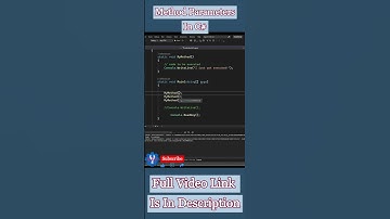 Method Parameters In C#