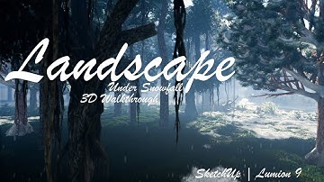 Lumion 9 pro | Landscape - Under snowfall| 3D Walkthrough | Design By - Sanjay | SketchUp