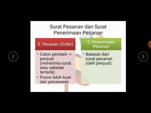 Surat Bisnis : Pesanan, Penerimaan Pesanan, Konfirmasi Pesanan, dan Pengiriman Pesanan