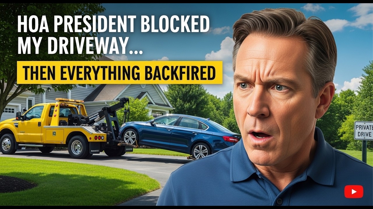 “HOA President Blocked My Driveway… Then Everything Backfired”#viral #hoa #film #viral #saohoa