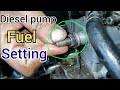 How to fuel setting diesel pump  4d56 diesel pump