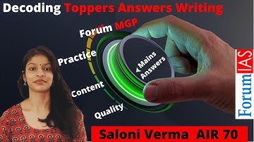 Decoding Toppers Answers Writing | Saloni Verma (AIR - 70) | ForumIAS