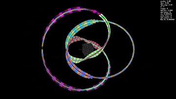 Winged torus knot dancing.