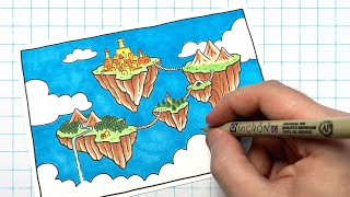 How To Draw A Floating Island Fantasy Map!