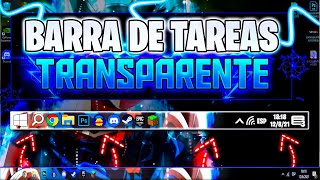 💥 Como PONER la BARRA de TAREAS TRANSPARENTE 😱 [SIN PROGRAMAS] en Windows 10 | 👉FÁCIL Y RÁPIDO! 2024