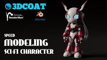 Stylized Sci-Fi Character Creation | 3DCoat + Blender (RenderMan) Timelapse Workflow