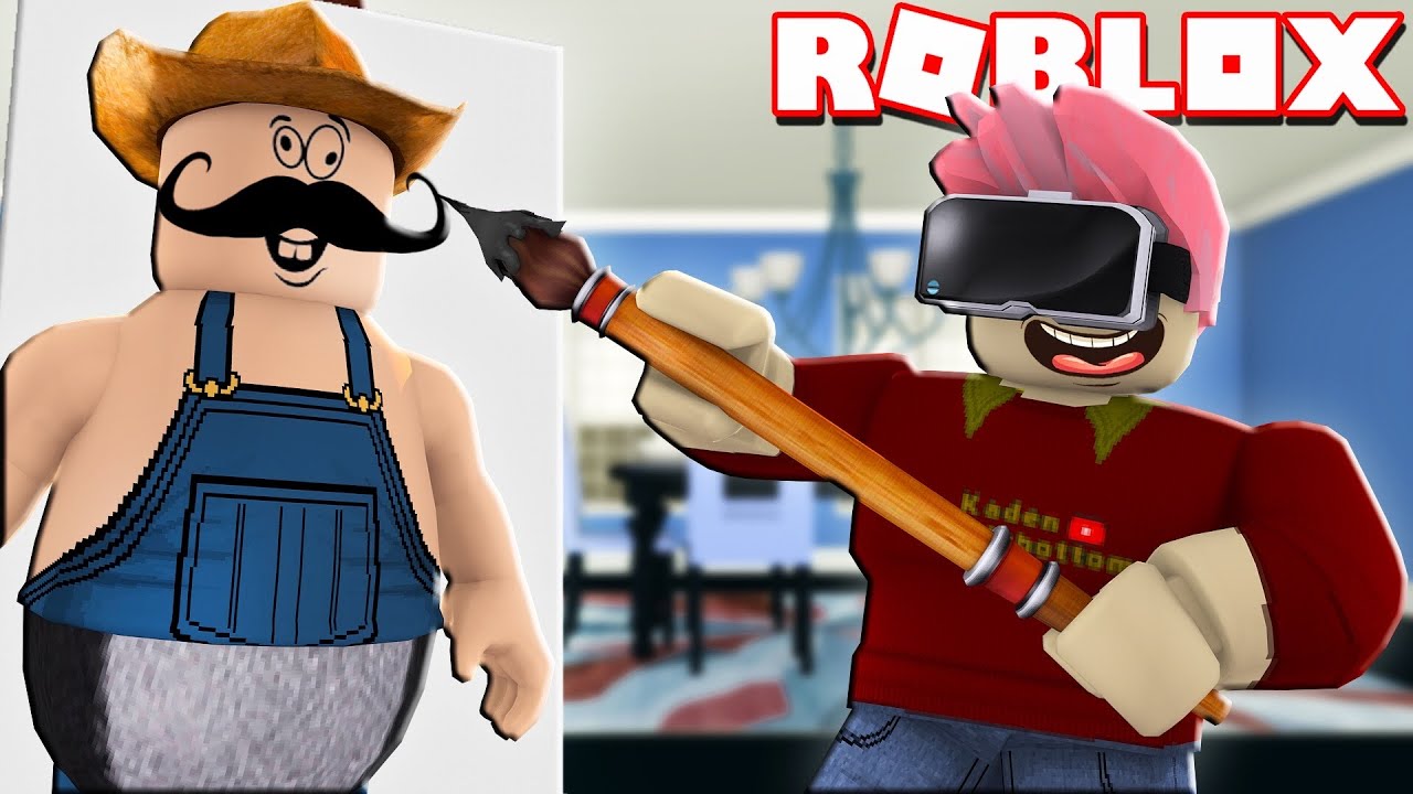 Drawing ROBLOX YOUTUBERS in ROBLOX VR - YouTube