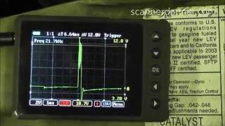 Finding a misfire using AESwave’s uScope  weak ignition coil