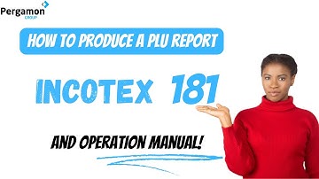 Effortless PLU Reporting with INCOTEX 181: A Step-by-Step Manual Guide