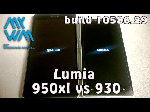 Microsoft Lumia 950xl vs Nokia Lumia 930 (build 10586.29)