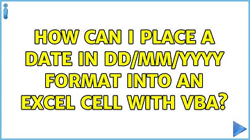 How can I place a date in dd/mm/yyyy format into an Excel cell with VBA? (2 Solutions!!)