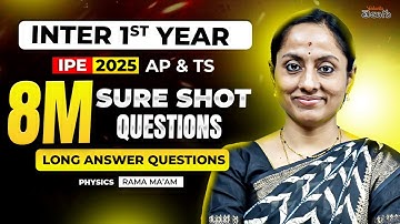 8M Sure Shot Physics Questions | Inter 1st Year IPE 2025 AP & TS 📝 🔥 | Don’t Miss Out!