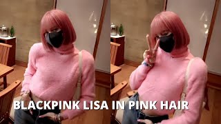 Blackpink Lisa in pink hair screenshot 5