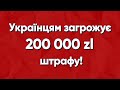 За що українців можуть оштрафувати на 200 тисяч злотих? Польша | Польща