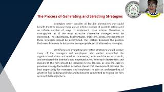 Strategic Management Chapter 6: Strategy Analysis and Choice