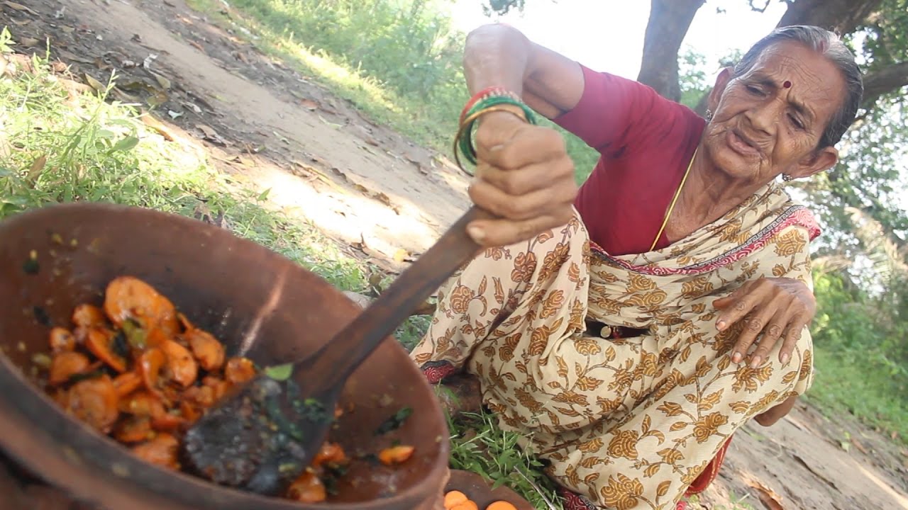 How To Cook Carrot Curry Village Style || Country Street Food | Myna Street Food