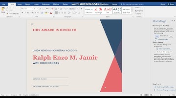 Mail Merge Performance Tasks