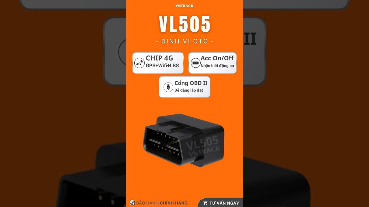 Định vị ô tô VL505 4G cắm cổng OBD chống trộm