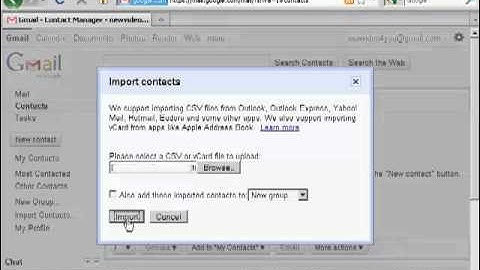 Online Tutorial Showing You How to Import & Export Contacts in Gmail