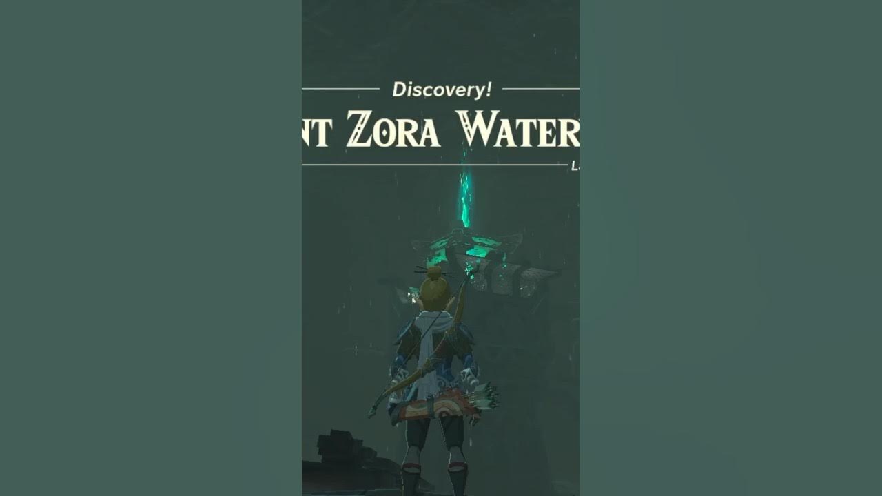 found ancient zora waterworks via prince Sidon in east reservoir lake🏹