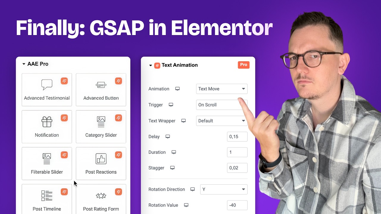 This finally makes GSAP usable inside Elementor