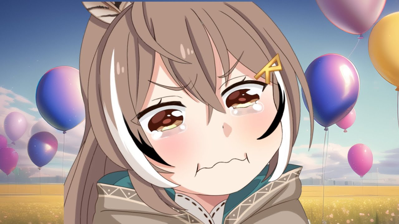 Mumei Cutely Panics Because She Is Terrified Of Balloons