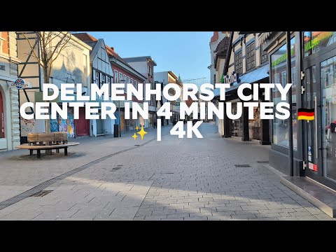 DELMENHORST CITY CENTER IN 4 MINUTES 🇩🇪✨ | 4K #germany #travel #europeantravel #christmas #winter