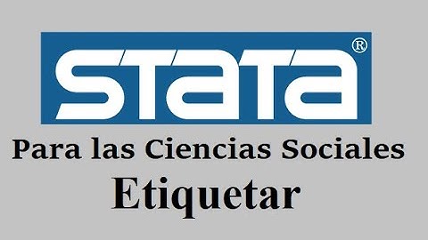 Stata |  Etiquetar variables (labels)
