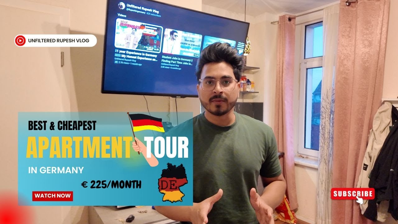 🇩🇪225€ Studio Apartment In Germany⛪|| 🔥Cheap & Best Studio in Germany 🔥|| Budget Friendly Studio😊🇮🇳