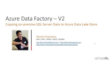 Azure Data Factory V2 - Copying On-Premise SQL Server Data to Azure Data Lake