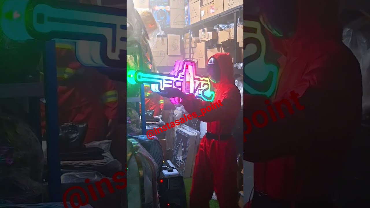 Sniperman Champagne Gun With Laser Light Effect