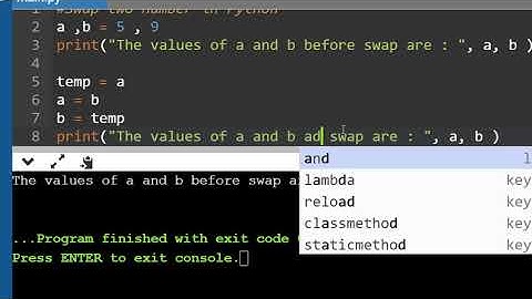 CS384 Python Programming 007 Swap Two Number Single Line