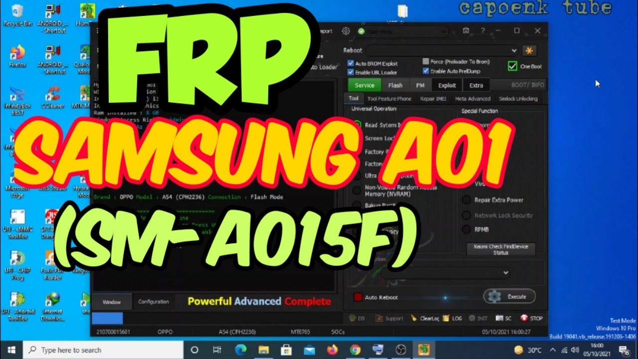 FRP SAMSUNG A01 (SM-A015F) || test point method