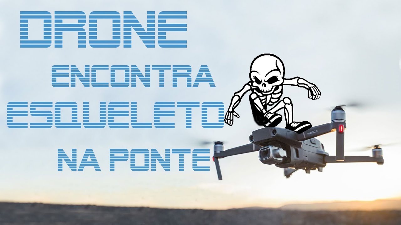 Drone visita capivaras e dança com esqueleto na ponte