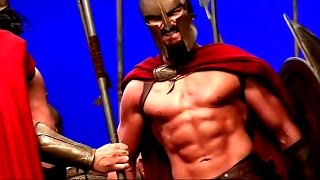 Gerard Butler's "Leonidas Freenlance" Action Scene from 300 With & Without VFX - Mash-Up