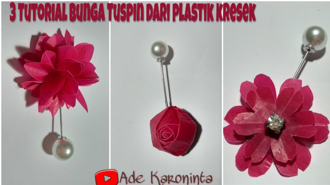 3 Tutorial  Bunga  Tuspin dari  Plastik Kresek  YouTube