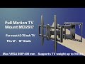 How to install mounting dream ul listed full motion tv wall mount md2617