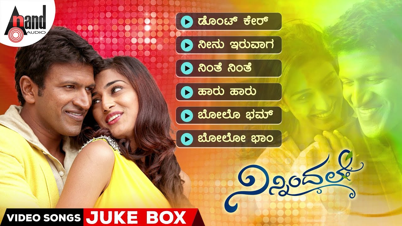 Ninnindale  Video Songs Jukebox  Power Star Puneeth Rajkumar  Erica Fernandis  Mani Sharma