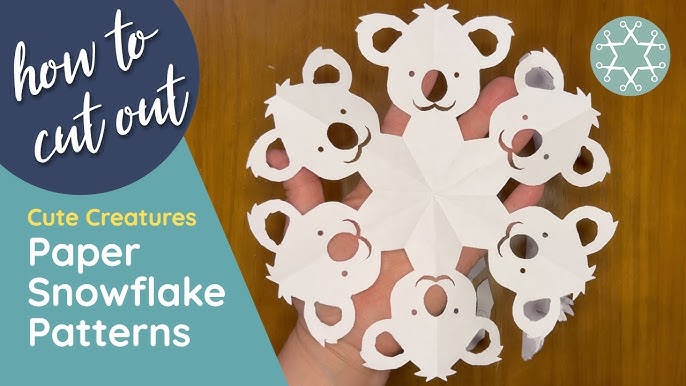 Cute Creatures Paper Snowflake Patterns - Step by Step Guide to cutting the paper snowflake patterns - YouTube cute-creatures-paper-snowflake-patterns-step-by-step-guide-to-cutting-the-paper-snowflake-patterns-youtube