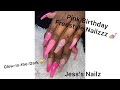 Pink Birthday Freestyle 💅🏼 | Jess’s Nailz