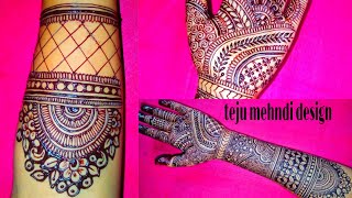 Beautiful Bridal Mehndi Design// Bridal Mehndi Design For Front Hand || teju mehndi design