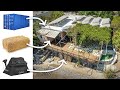 Visite maison autonome terre paille conteneur biogaz piscine naturelle recyclage de leau