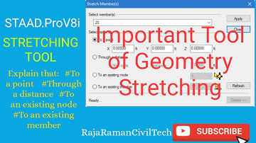 STAAD.pro Stretching Members Using Stretch Tool
