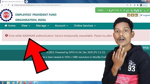 Error while AADHAAR authentication: Service temporarily unavailable. Please try after some time.
